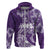 Polynesian Women's Day Hoodie Plumeria Passion - Purple LT7 Zip Hoodie Purple - Polynesian Pride