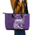 Polynesian Women's Day Leather Tote Bag Plumeria Passion - Purple LT7 - Polynesian Pride