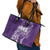 Polynesian Women's Day Leather Tote Bag Plumeria Passion - Purple LT7 - Polynesian Pride