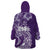 Polynesian Women's Day Wearable Blanket Hoodie Plumeria Passion - Purple LT7 - Polynesian Pride