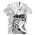 Polynesian Women's Day Family Matching Off Shoulder Maxi Dress and Hawaiian Shirt Plumeria Passion - White LT7 Dad's Shirt - Short Sleeve White - Polynesian Pride