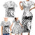 Polynesian Women's Day Family Matching Short Sleeve Bodycon Dress and Hawaiian Shirt Plumeria Passion - White LT7 - Polynesian Pride