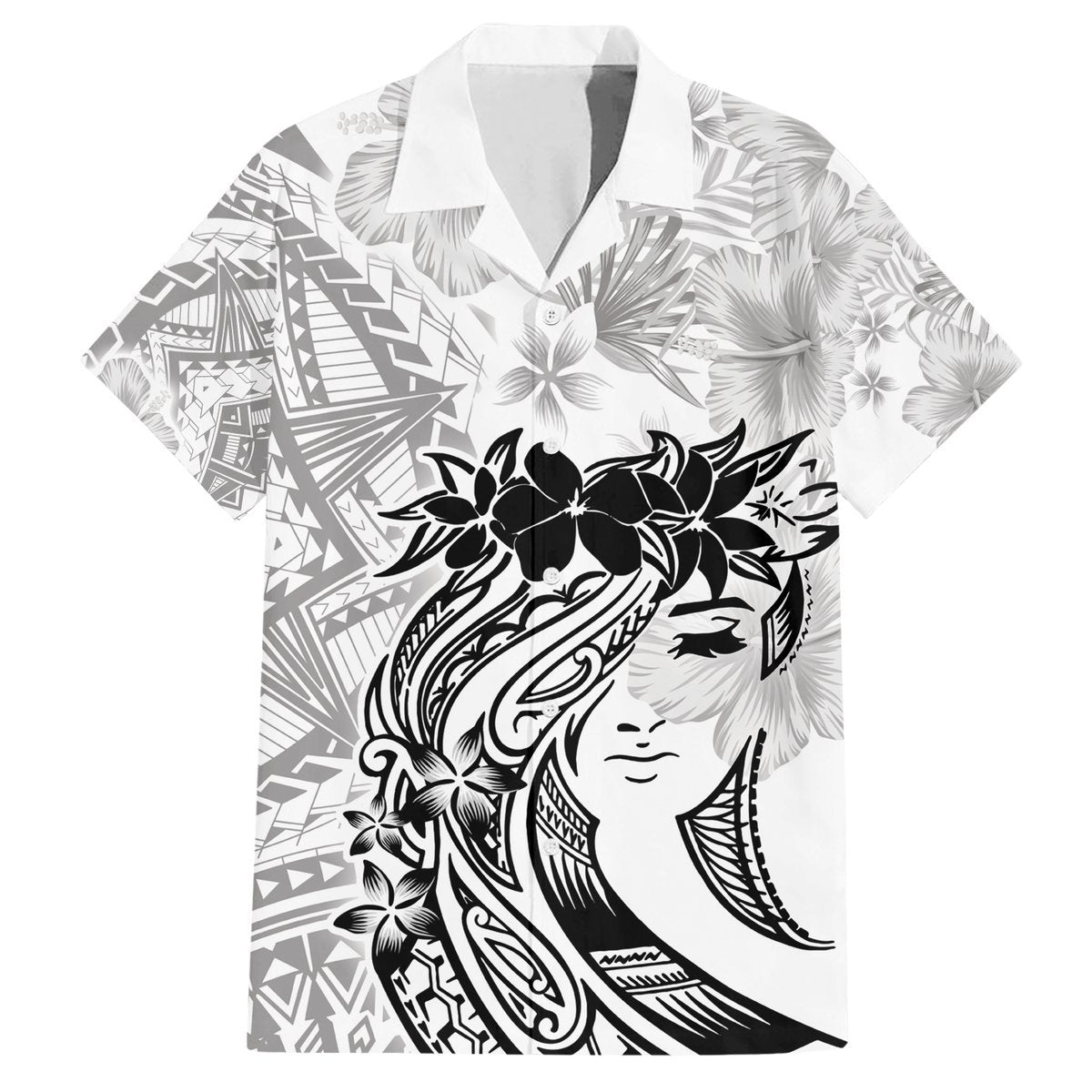 Polynesian Women's Day Hawaiian Shirt Plumeria Passion - White LT7 White - Polynesian Pride