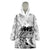 Polynesian Women's Day Wearable Blanket Hoodie Plumeria Passion - White LT7 One Size White - Polynesian Pride