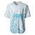 Polynesian Women's Day Baseball Jersey Plumeria Passion - Turquoise LT7 Turquoise - Polynesian Pride