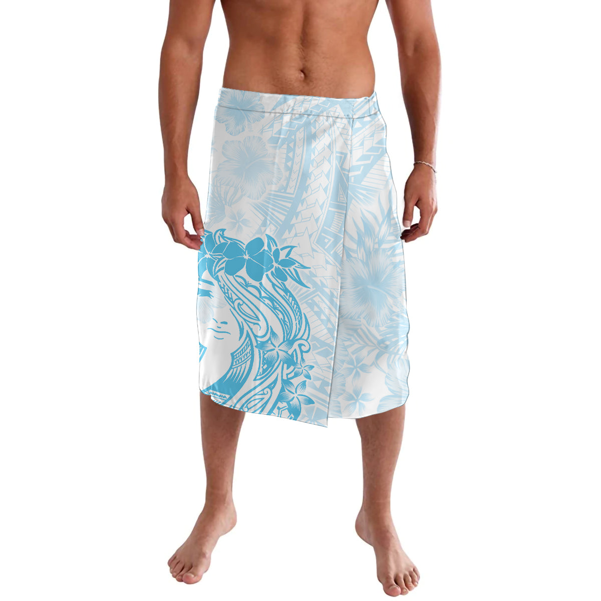 Polynesian Women's Day Lavalava Plumeria Passion - Turquoise LT7 Turquoise - Polynesian Pride