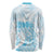 Polynesian Women's Day Long Sleeve Shirt Plumeria Passion - Turquoise LT7 - Polynesian Pride