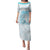 Polynesian Women's Day Puletasi Plumeria Passion - Turquoise LT7 Long Dress Turquoise - Polynesian Pride