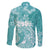 Polynesian Women's Day Family Matching Mermaid Dress and Hawaiian Shirt Plumeria Passion - Teal LT7 - Polynesian Pride