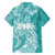 Polynesian Women's Day Family Matching Off Shoulder Maxi Dress and Hawaiian Shirt Plumeria Passion - Teal LT7 - Polynesian Pride