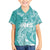 Polynesian Women's Day Family Matching Off Shoulder Short Dress and Hawaiian Shirt Plumeria Passion - Teal LT7 Son's Shirt Teal - Polynesian Pride