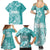 Polynesian Women's Day Family Matching Summer Maxi Dress and Hawaiian Shirt Plumeria Passion - Teal LT7 - Polynesian Pride