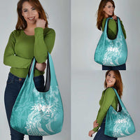 Polynesian Women's Day Grocery Bag Plumeria Passion - Teal LT7 - Polynesian Pride