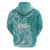 Polynesian Women's Day Hoodie Plumeria Passion - Teal LT7 - Polynesian Pride