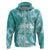 Polynesian Women's Day Hoodie Plumeria Passion - Teal LT7 Zip Hoodie Teal - Polynesian Pride