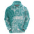 Polynesian Women's Day Hoodie Plumeria Passion - Teal LT7 - Polynesian Pride