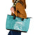 Polynesian Women's Day Leather Tote Bag Plumeria Passion - Teal LT7 Teal - Polynesian Pride