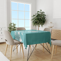 Polynesian Women's Day Tablecloth Plumeria Passion - Teal LT7 - Polynesian Pride