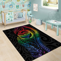New Zealand Pride Area Rug Takatapui Rainbow Fern LT7 - Polynesian Pride