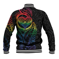 New Zealand Pride Baseball Jacket Takatapui Rainbow Fern LT7 - Polynesian Pride