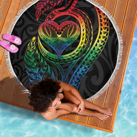 New Zealand Pride Beach Blanket Takatapui Rainbow Fern LT7 - Polynesian Pride