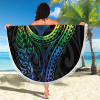 New Zealand Pride Beach Blanket Takatapui Rainbow Fern LT7 - Polynesian Pride