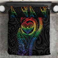 New Zealand Pride Bedding Set Takatapui Rainbow Fern LT7 Colorful - Polynesian Pride