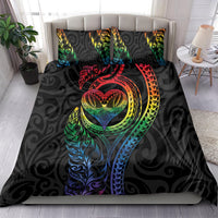 New Zealand Pride Bedding Set Takatapui Rainbow Fern LT7 - Polynesian Pride