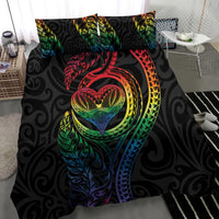 New Zealand Pride Bedding Set Takatapui Rainbow Fern LT7 - Polynesian Pride