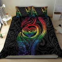New Zealand Pride Bedding Set Takatapui Rainbow Fern LT7 - Polynesian Pride