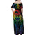 New Zealand Pride Family Matching Off Shoulder Maxi Dress and Hawaiian Shirt Takatapui Rainbow Fern