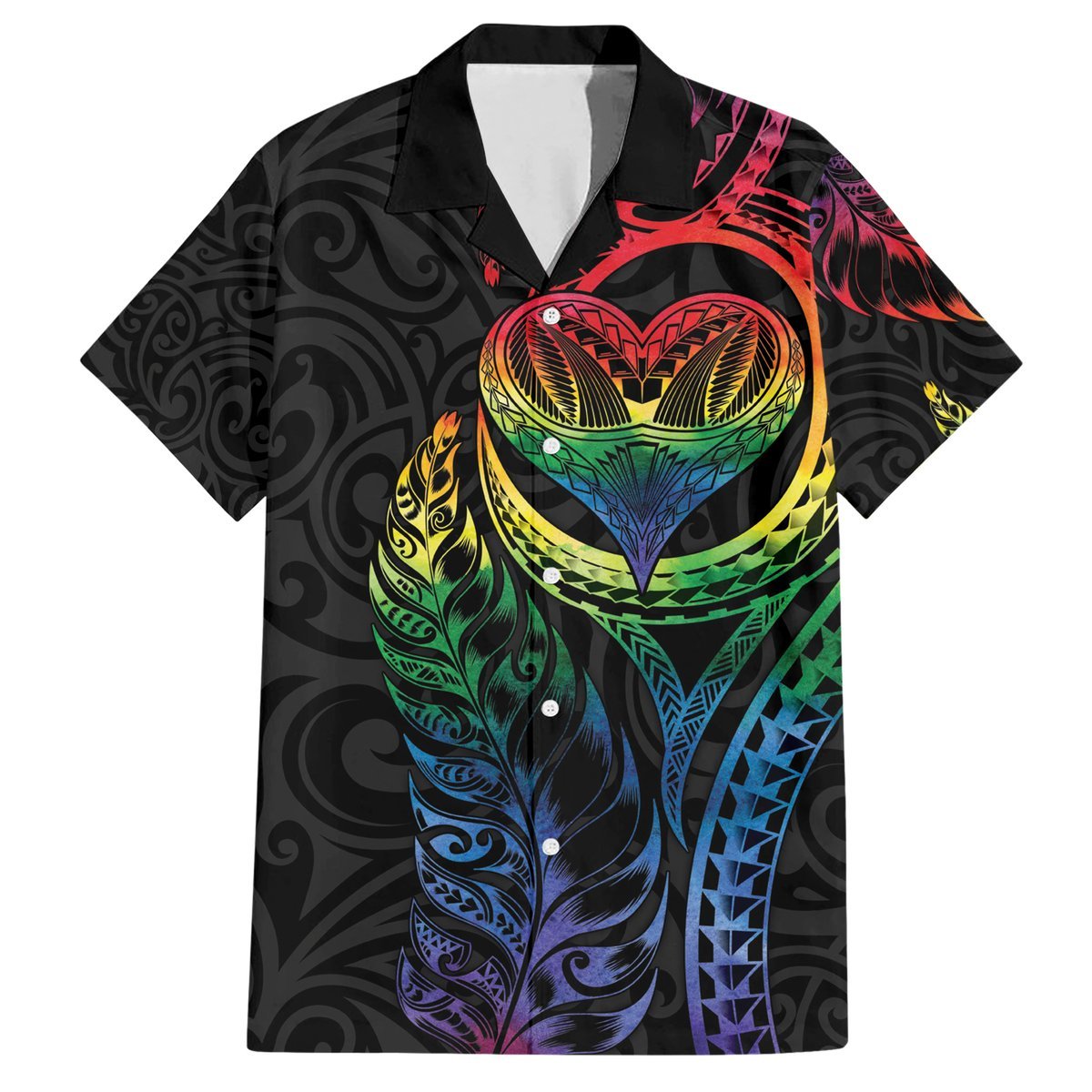 New Zealand Pride Hawaiian Shirt Takatapui Rainbow Fern LT7 Colorful - Polynesian Pride