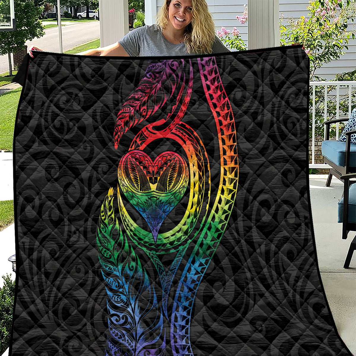 New Zealand Pride Quilt Takatapui Rainbow Fern