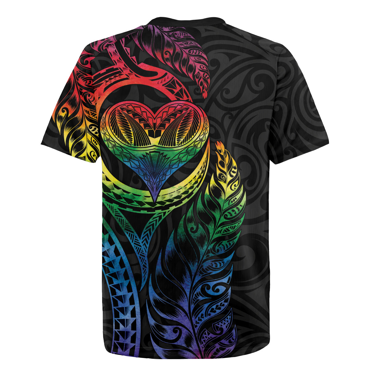 New Zealand Pride Rugby Jersey Takatapui Rainbow Fern LT7 - Polynesian Pride