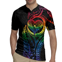 New Zealand Pride Rugby Jersey Takatapui Rainbow Fern LT7 - Polynesian Pride