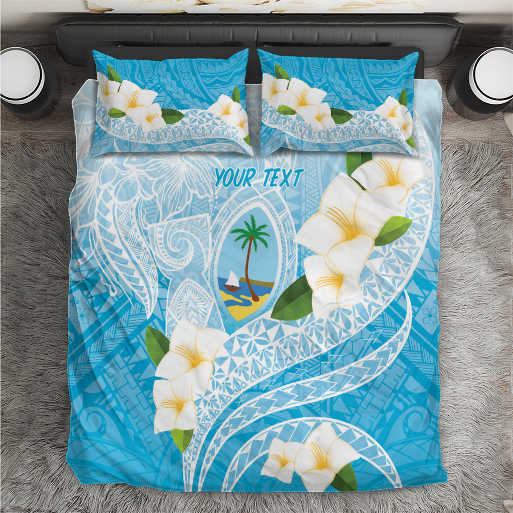 Guam Chamorro Guasali Flowers Bedding Set Aqua Gradient LT7 Aquamarine - Polynesian Pride