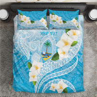 Guam Chamorro Guasali Flowers Bedding Set Aqua Gradient LT7 Aquamarine - Polynesian Pride