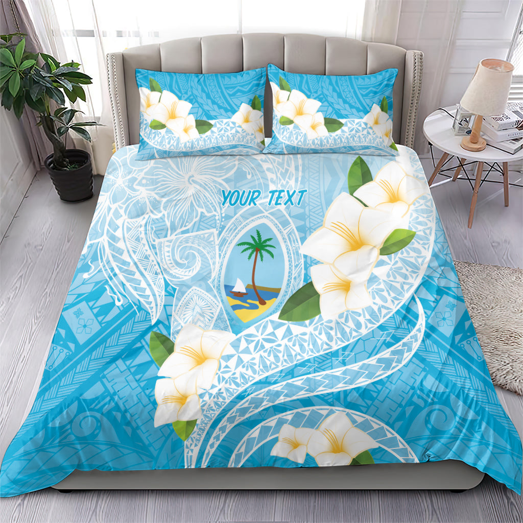 Guam Chamorro Guasali Flowers Bedding Set Aqua Gradient LT7 - Polynesian Pride