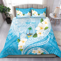 Guam Chamorro Guasali Flowers Bedding Set Aqua Gradient LT7 - Polynesian Pride