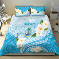 Guam Chamorro Guasali Flowers Bedding Set Aqua Gradient LT7 - Polynesian Pride