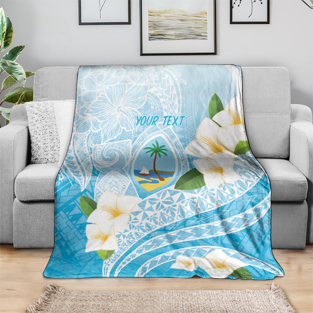 Guam Chamorro Guasali Flowers Blanket Aqua Gradient LT7 - Polynesian Pride