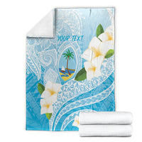 Guam Chamorro Guasali Flowers Blanket Aqua Gradient LT7 - Polynesian Pride