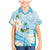 Guam Chamorro Guasali Flowers Family Matching Mermaid Dress and Hawaiian Shirt Aqua Gradient