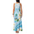 Guam Chamorro Guasali Flowers Family Matching Tank Maxi Dress and Hawaiian Shirt Aqua Gradient