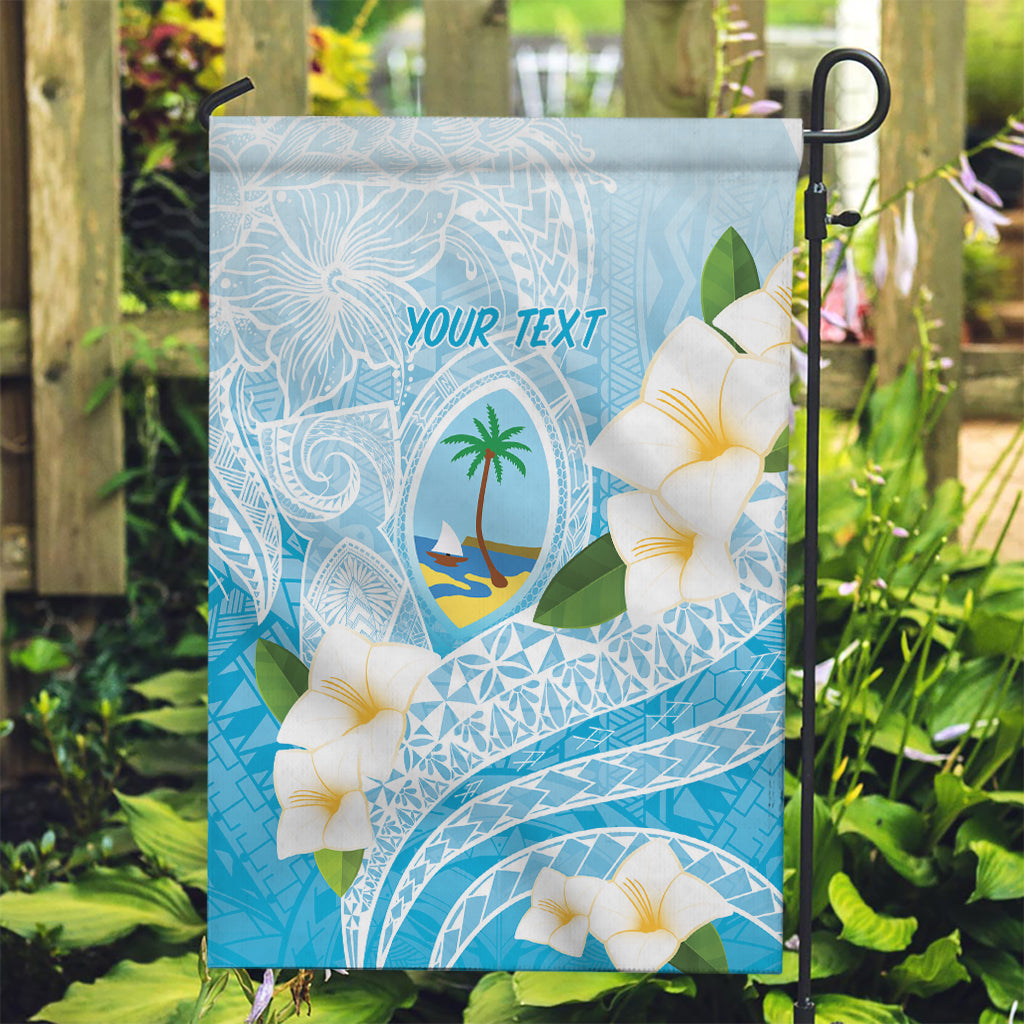Guam Chamorro Guasali Flowers Garden Flag Aqua Gradient LT7 Garden Flag Aquamarine - Polynesian Pride