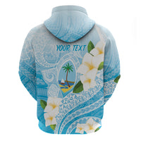Guam Chamorro Guasali Flowers Hoodie Aqua Gradient LT7 - Polynesian Pride
