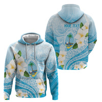 Guam Chamorro Guasali Flowers Hoodie Aqua Gradient LT7 - Polynesian Pride