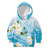 Guam Chamorro Guasali Flowers Kid Hoodie Aqua Gradient