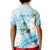 Guam Chamorro Guasali Flowers Kid Polo Shirt Aqua Gradient