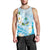 Guam Chamorro Guasali Flowers Men Tank Top Aqua Gradient